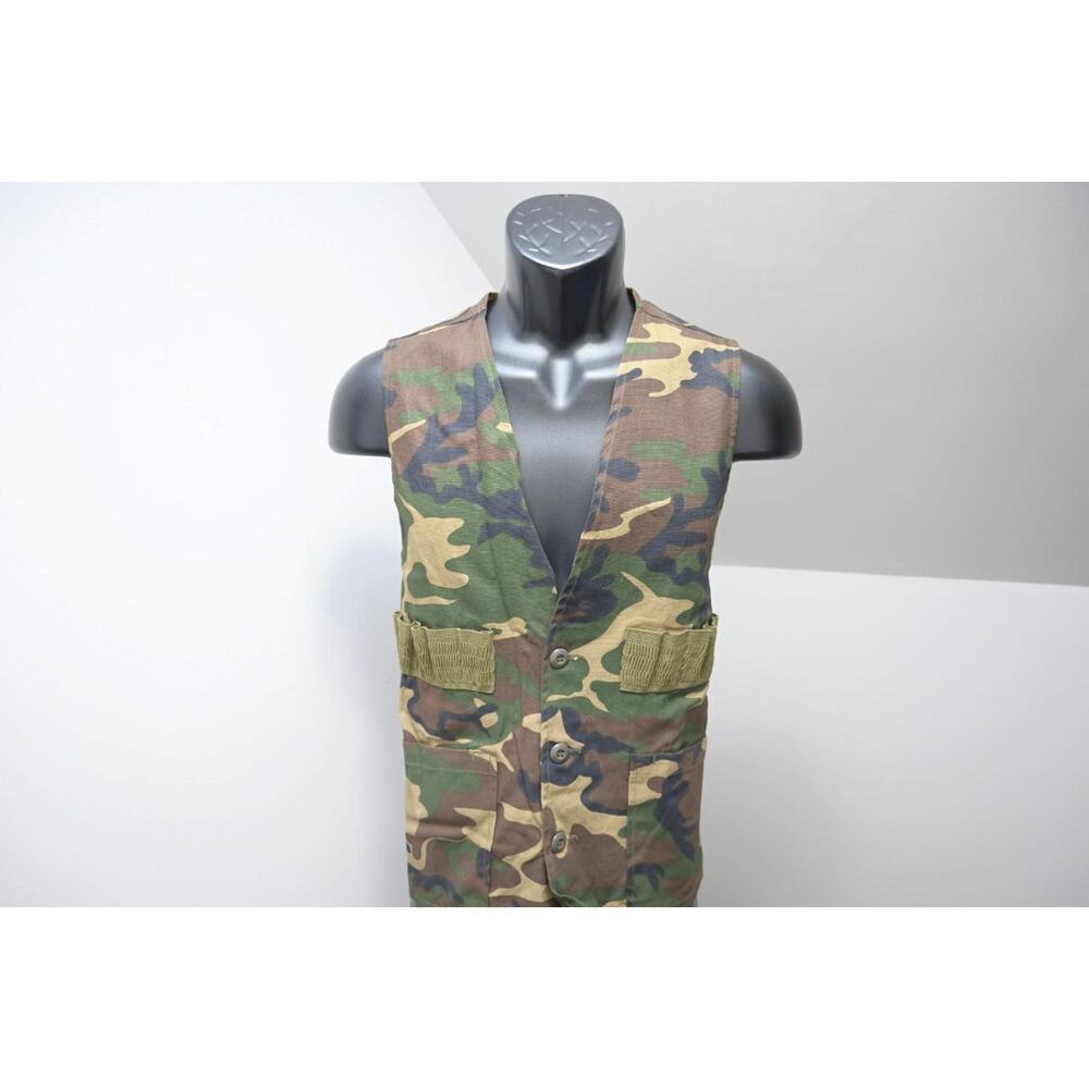 VTG Game Winner Safari Cargo Vest Hunting Tackle Fishing Camo Mens‎ Medium Large